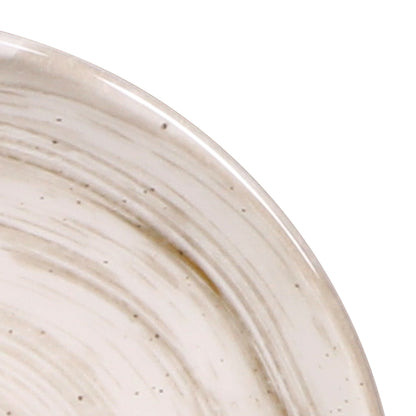 Melamine Round Plate - Taupe Design