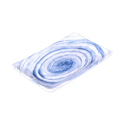 Melamine Rectangular Plate - Navy Design