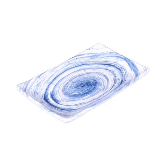 Melamine Rectangular Plate - Navy Design