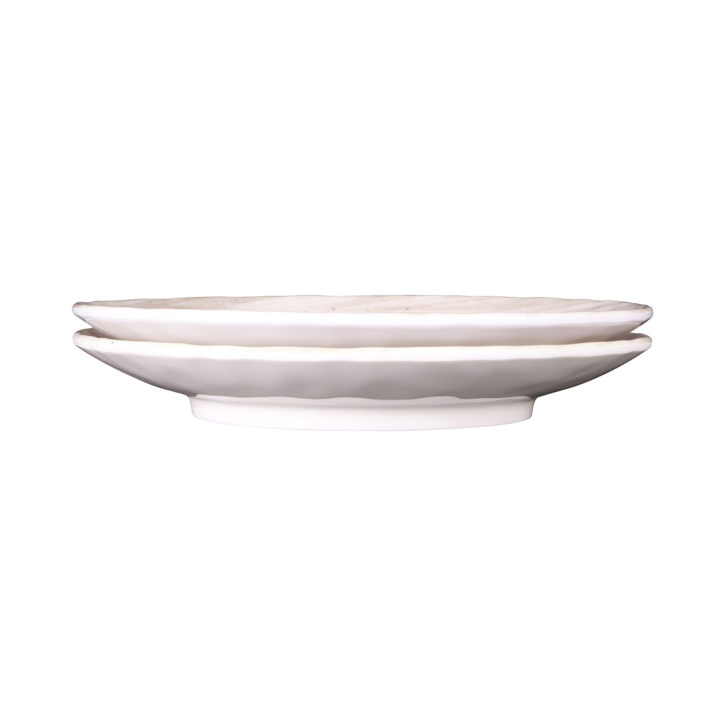 Melamine Round Plate - Taupe Design