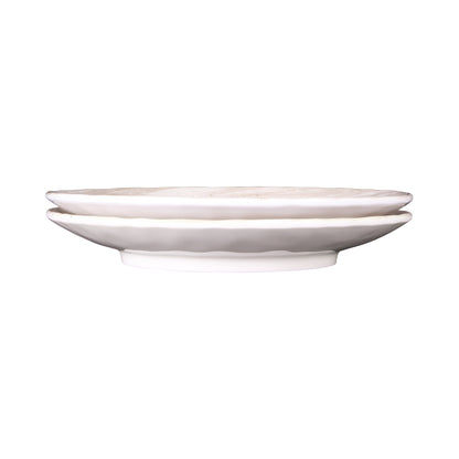 Melamine Round Plate - Taupe Design