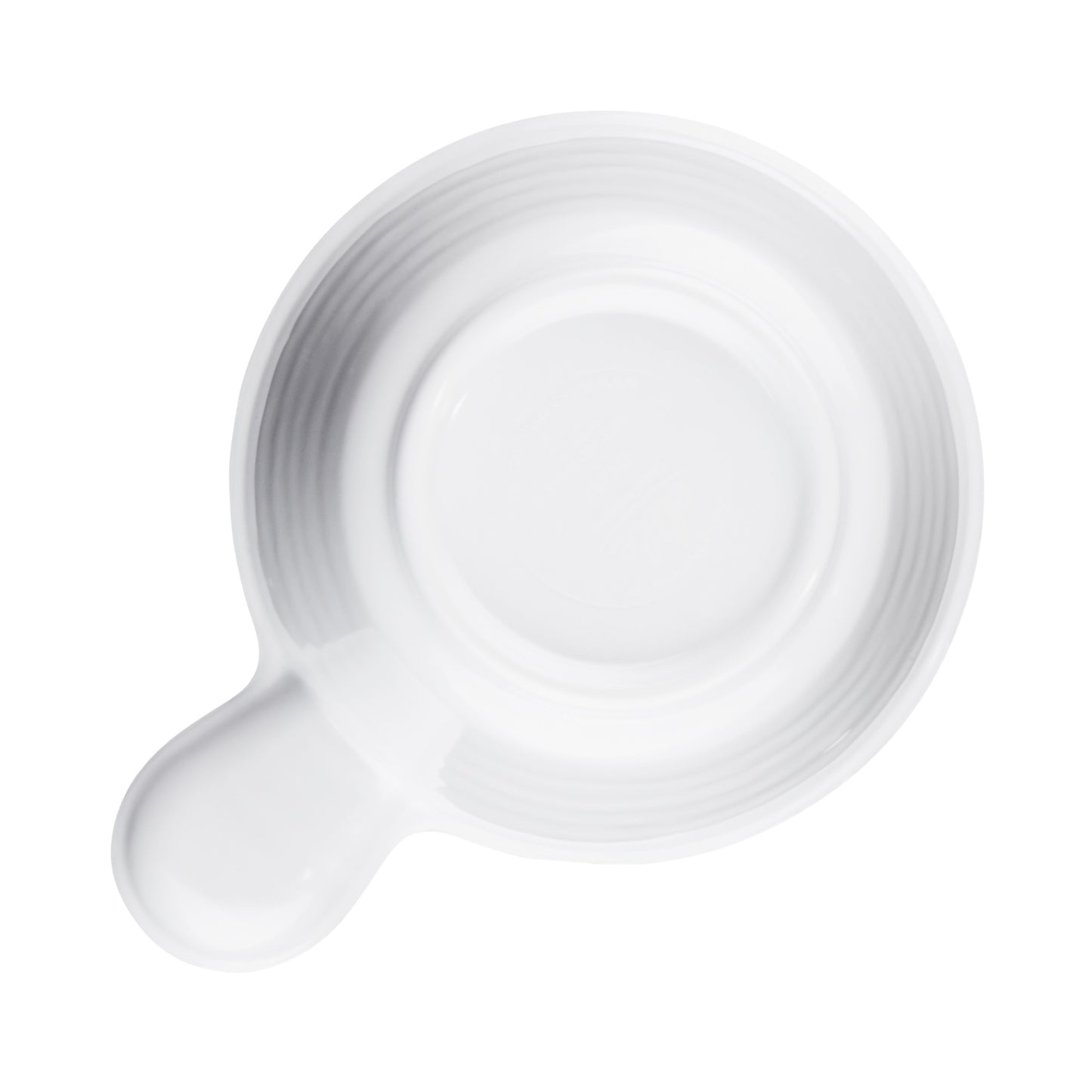 Melamine Bowl w/ 1/2" Handle - White