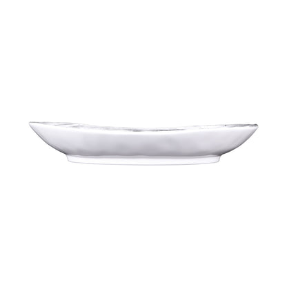 Melamine Deep Oval Plate - Black Design