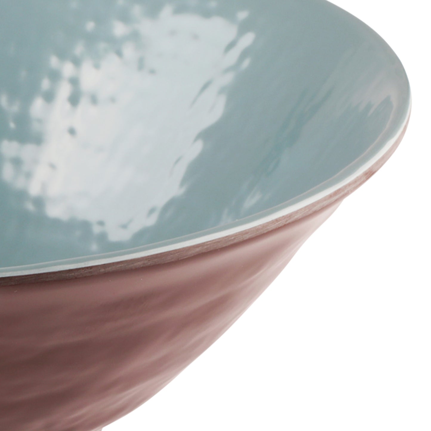 Melamine Bowl - Aubergine Matte Finish Outside/Abyss Gloss Finish Inside