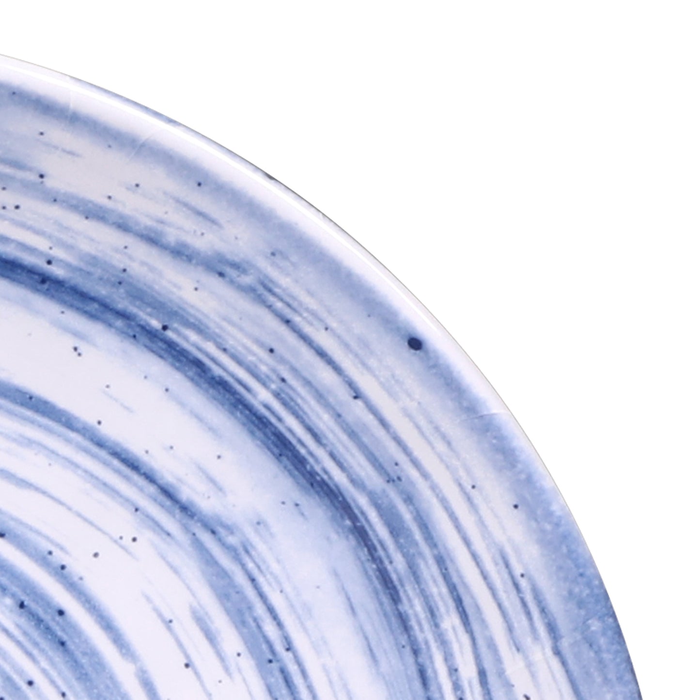 Melamine Round Plate - Navy Design