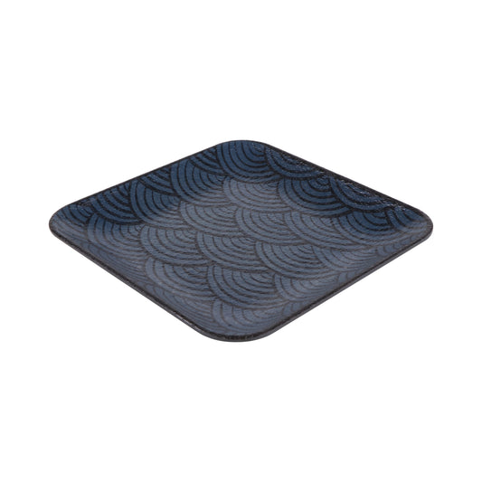 Melamine Square Plate - Catalina Dark Blue