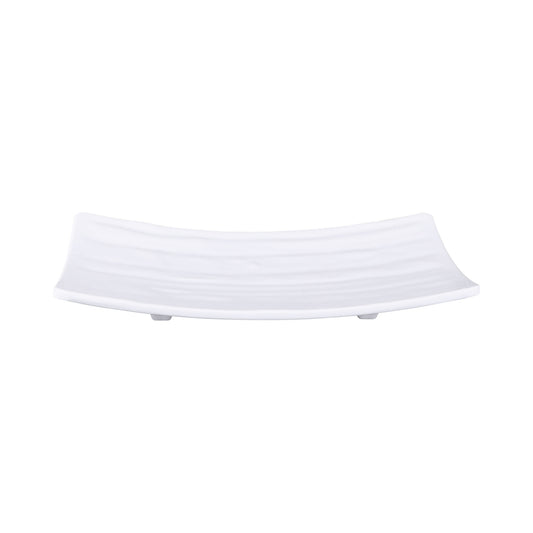 Melamine Rectangular Wave Tray - White