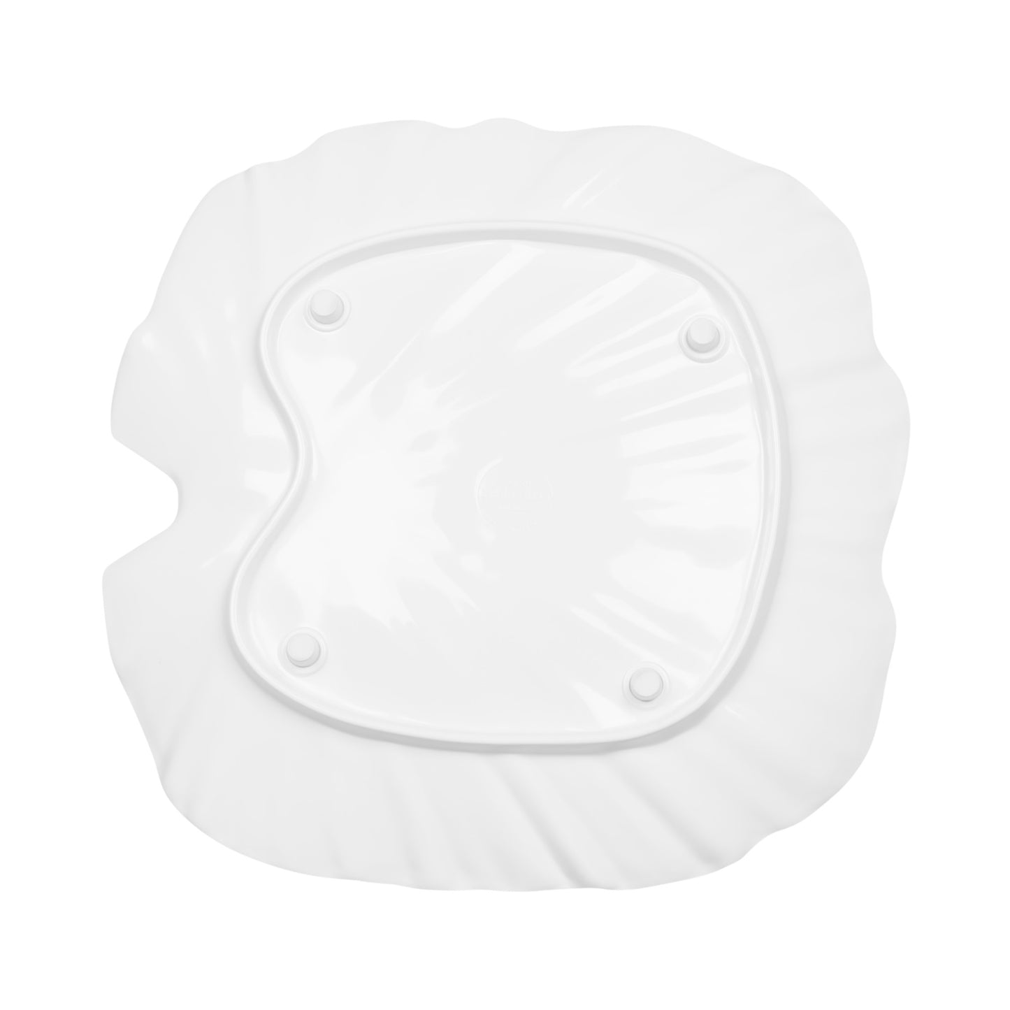 Melamine Large Palm Leaf Platter - White