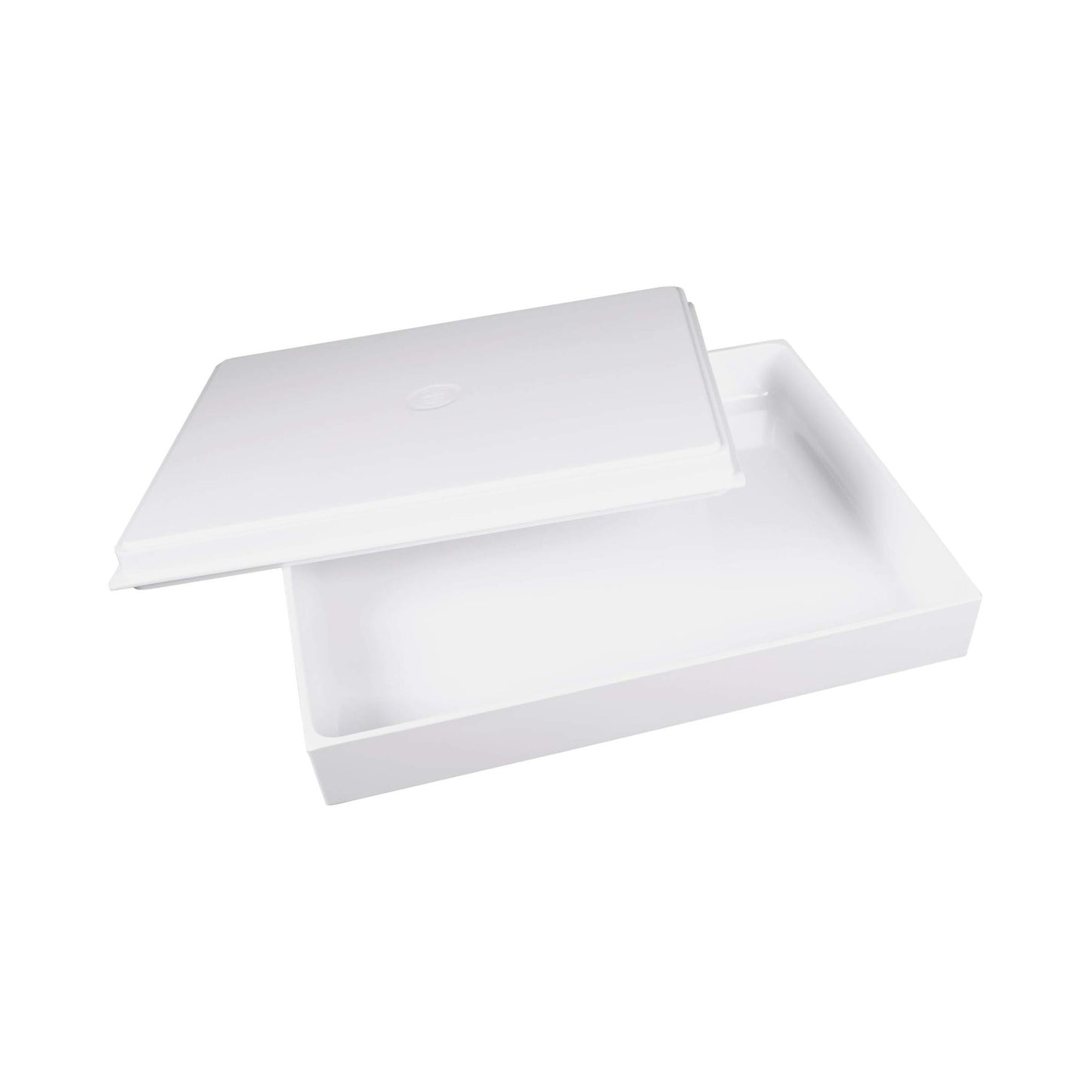 Melamine Rectangular Reversible Bin Lid - White