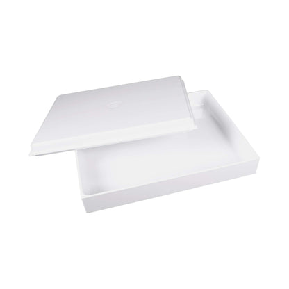 Melamine Rectangular Reversible Bin Lid - White
