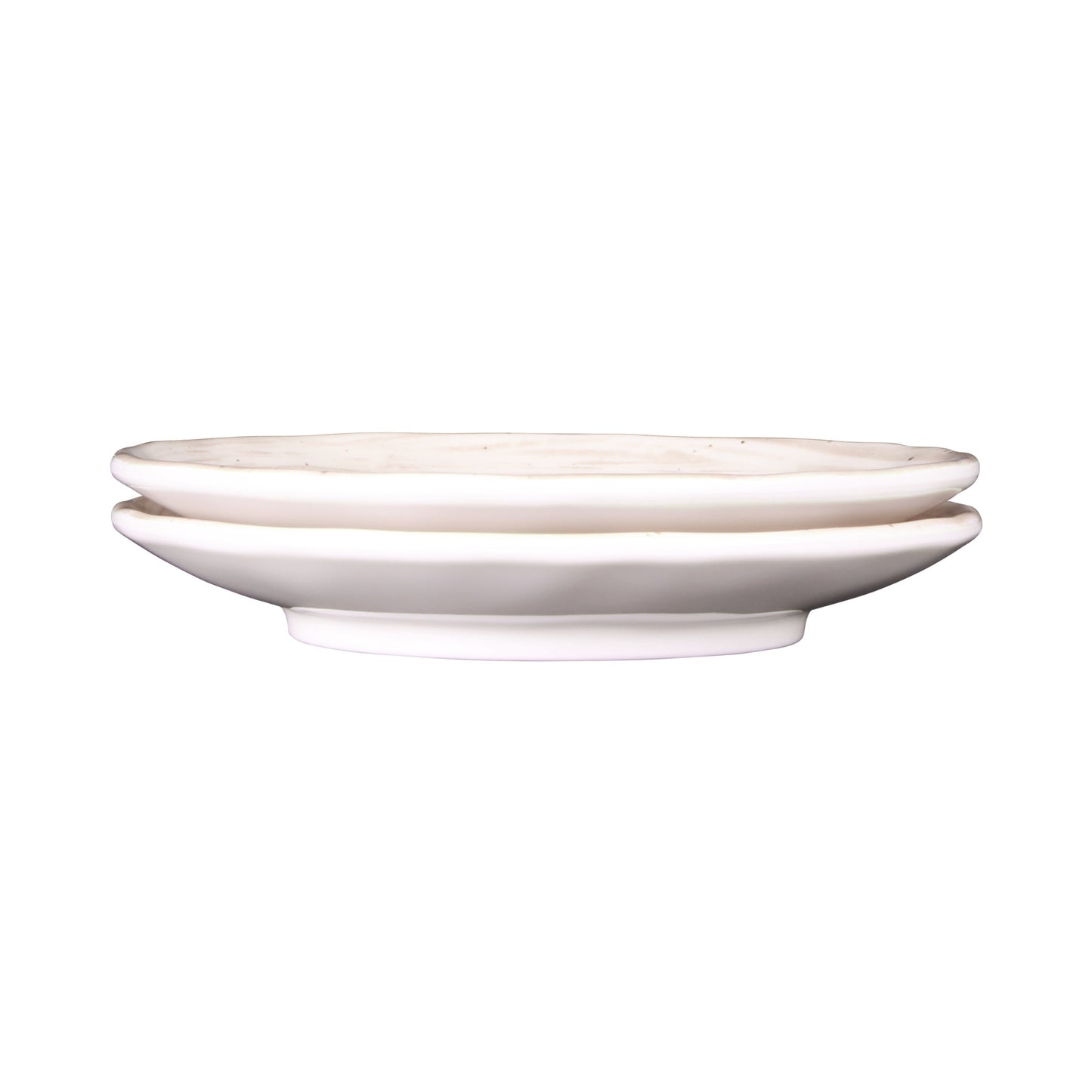 Melamine Round Plate - Taupe Design