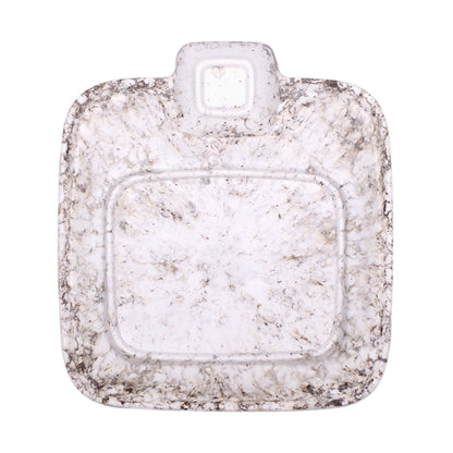 Melamine Square Chip & Dip Plate - Brown Marble