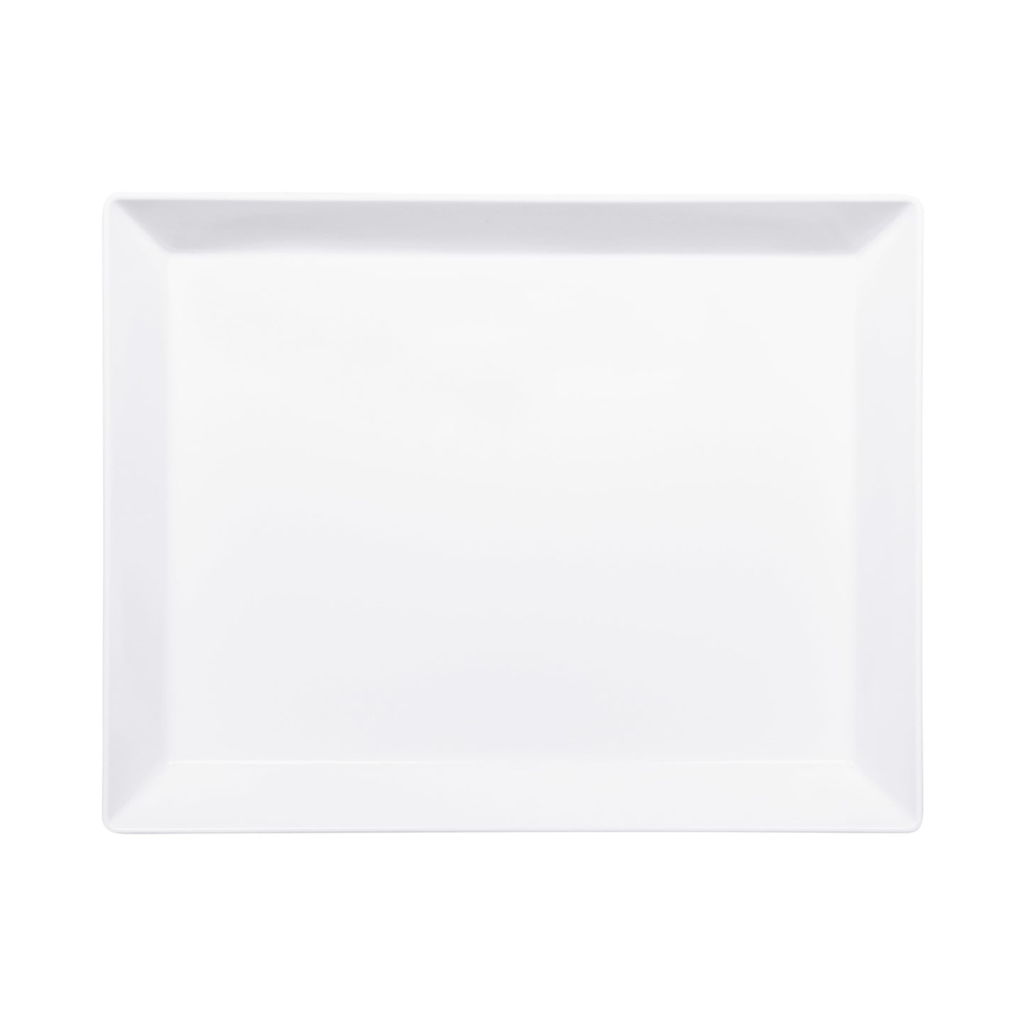 Melamine Rectangular Serving Platter w/ Bump - White