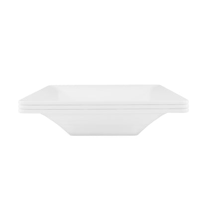 Melamine Square Pebble Bowl - White