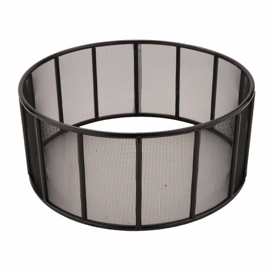 14" Black Round Mesh Fence Riser, 6" tall