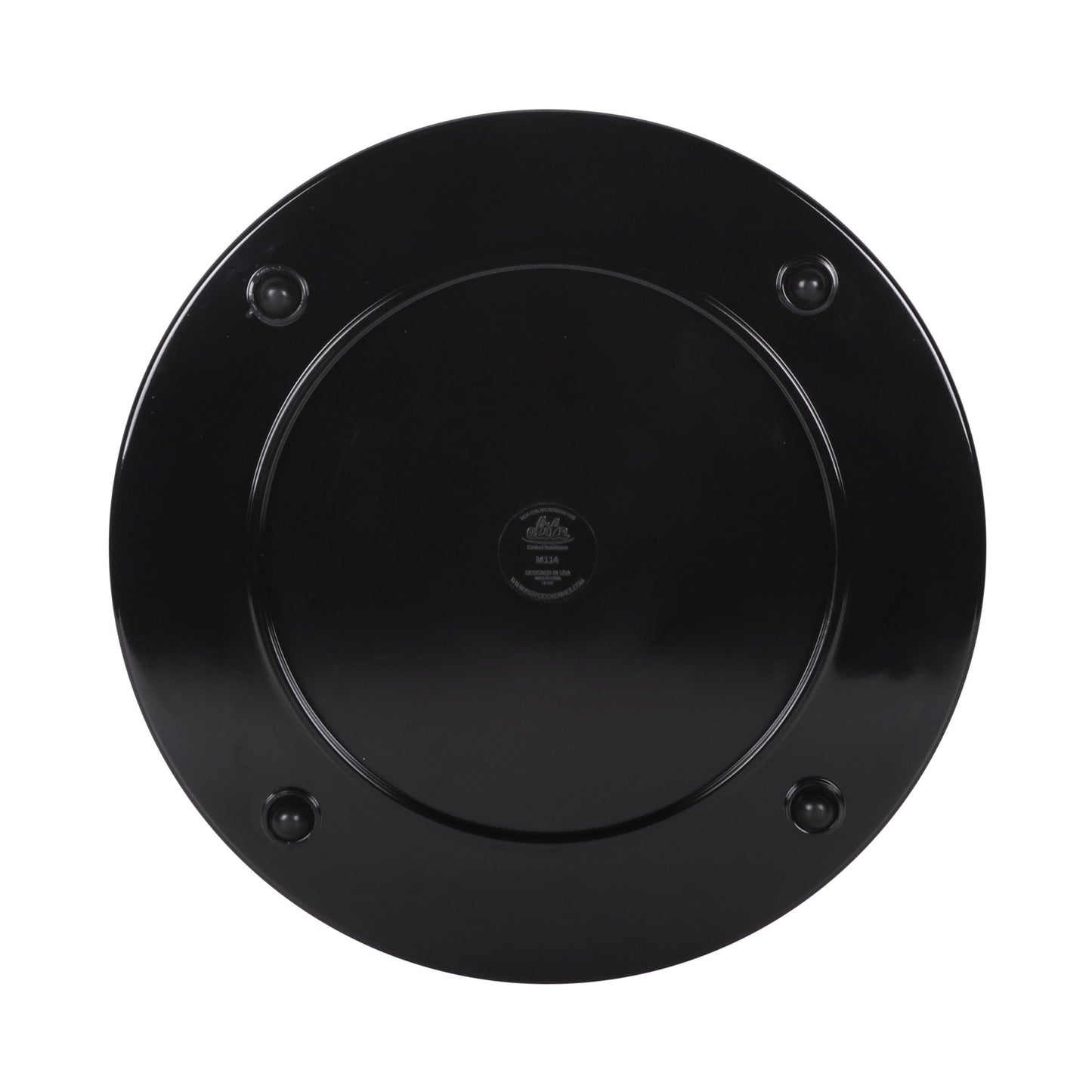 Melamine Round Flat Plate - Black