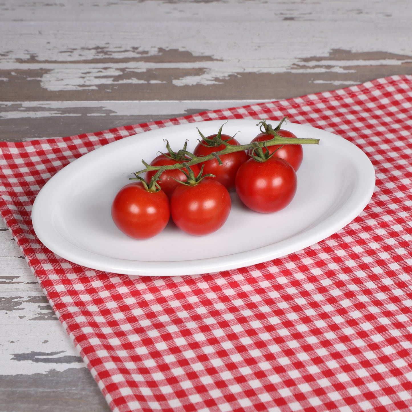 Melamine Oval Plate - White