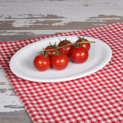 Melamine Oval Plate - White