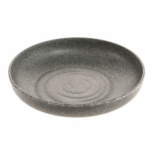 24 oz infuse stone grey round melamine bowl (small), 7.67"L x 7.67"W x 1.5H, GET, cheforward