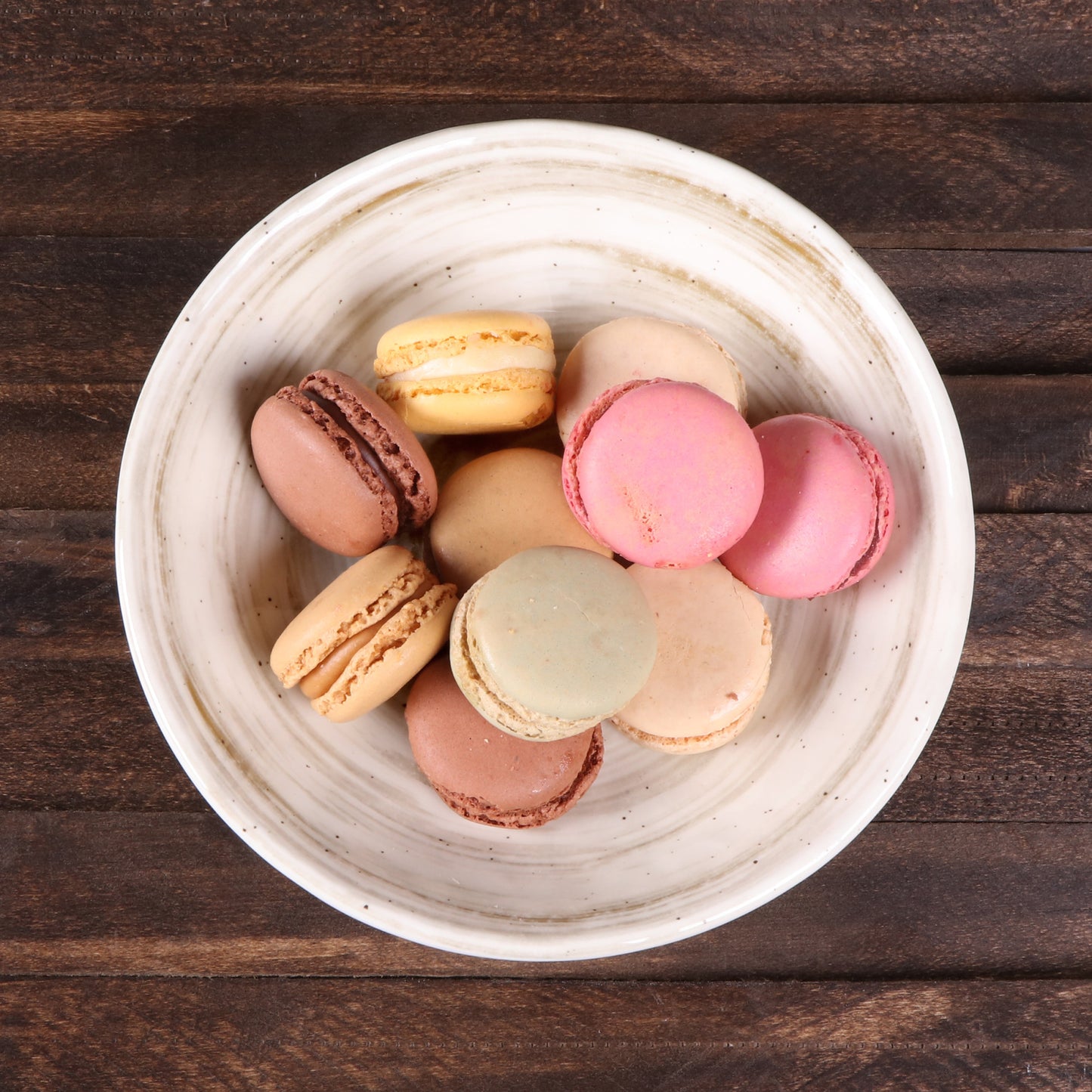 Melamine Round Bowl - Taupe Design