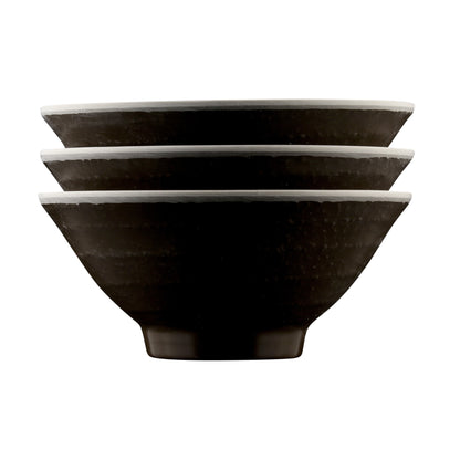 Melamine Bowl - Aubergine Matte Finish Outside/Mushroom Gloss Finish Inside