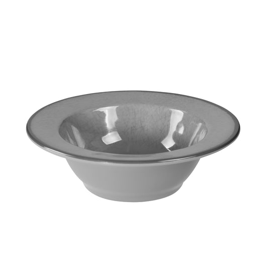 Melamine Round Crackle Bowl - Gray