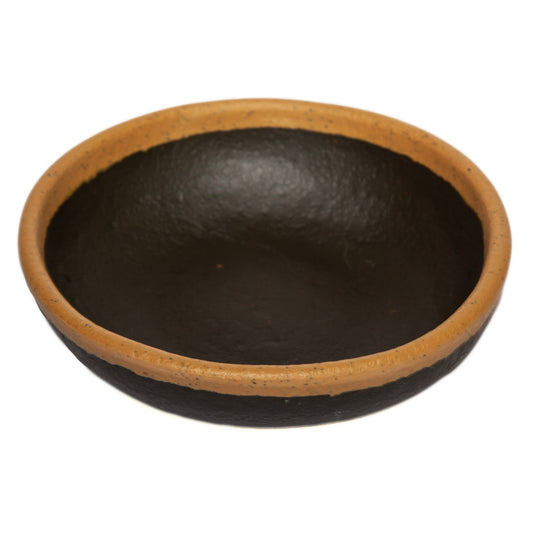 4.5 oz. Brown, Melamine, Ramekin, Small Round Monkey Dish Bowl, (5 oz. rim-full), 4.5" Top Dia., 1" Deep, G.E.T. Pottery Market Glazed (12 Pack)