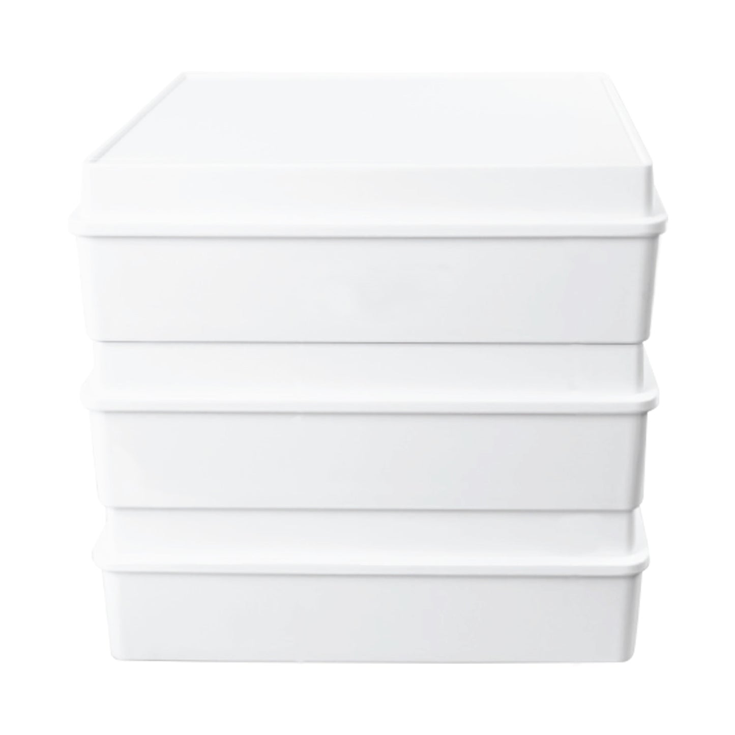 Melamine Two Compartment Cabana Box - White