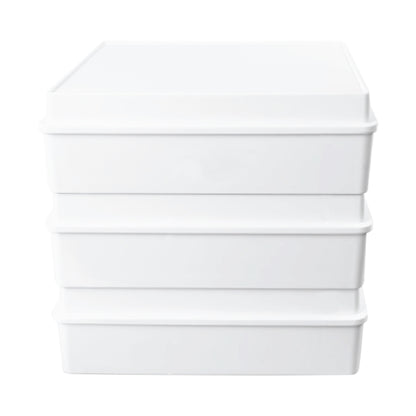Melamine Two Compartment Cabana Box - White