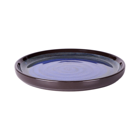 Melamine Round Plate - Cobalt Design