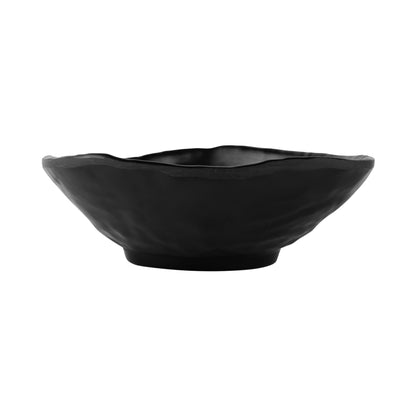 Melamine Irregular Edge Round Bowl - Black