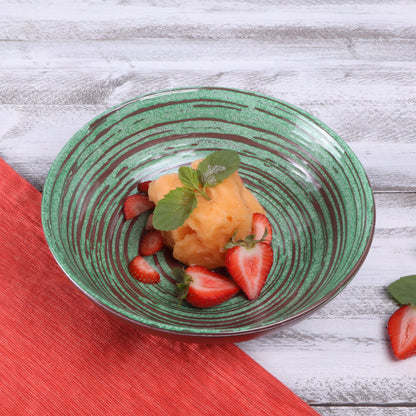 Melamine Round Bowl - Stardust Green