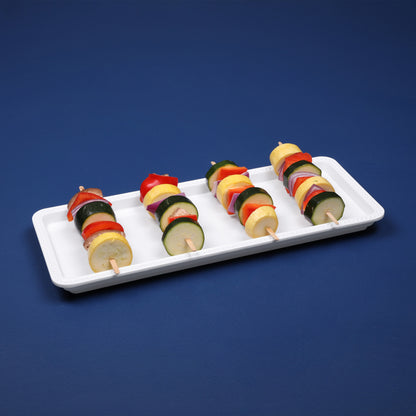 Melamine Rectangular Beaded Edge Tray - White