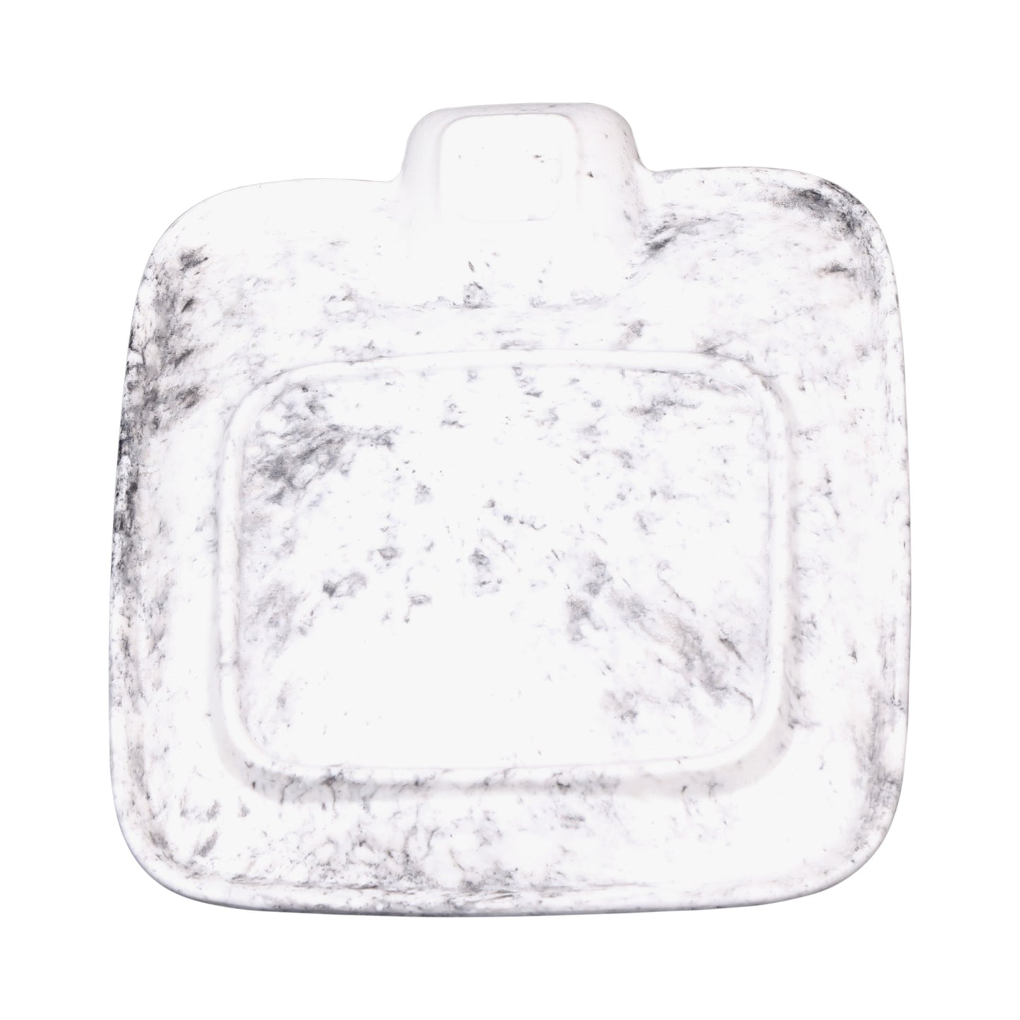 Melamine Square Chip & Dip Plate - Black Marble