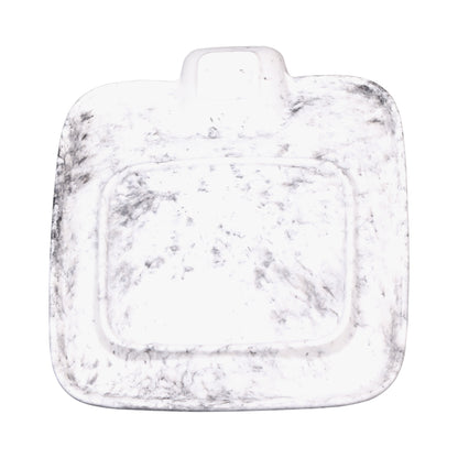 Melamine Square Chip & Dip Plate - Black Marble