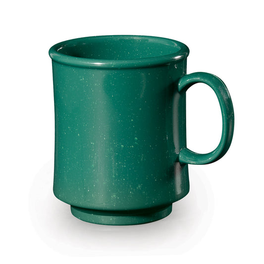 8 oz. Tritan, Kentucky Green, Stacking Mug with Handle, (10 oz. rim-full), 3" Top Dia., (4" Top Dia. with Handle), 3.72" Tall, 3.5" Deep, G.E.T. Cups & Mugs (12 Pack)
