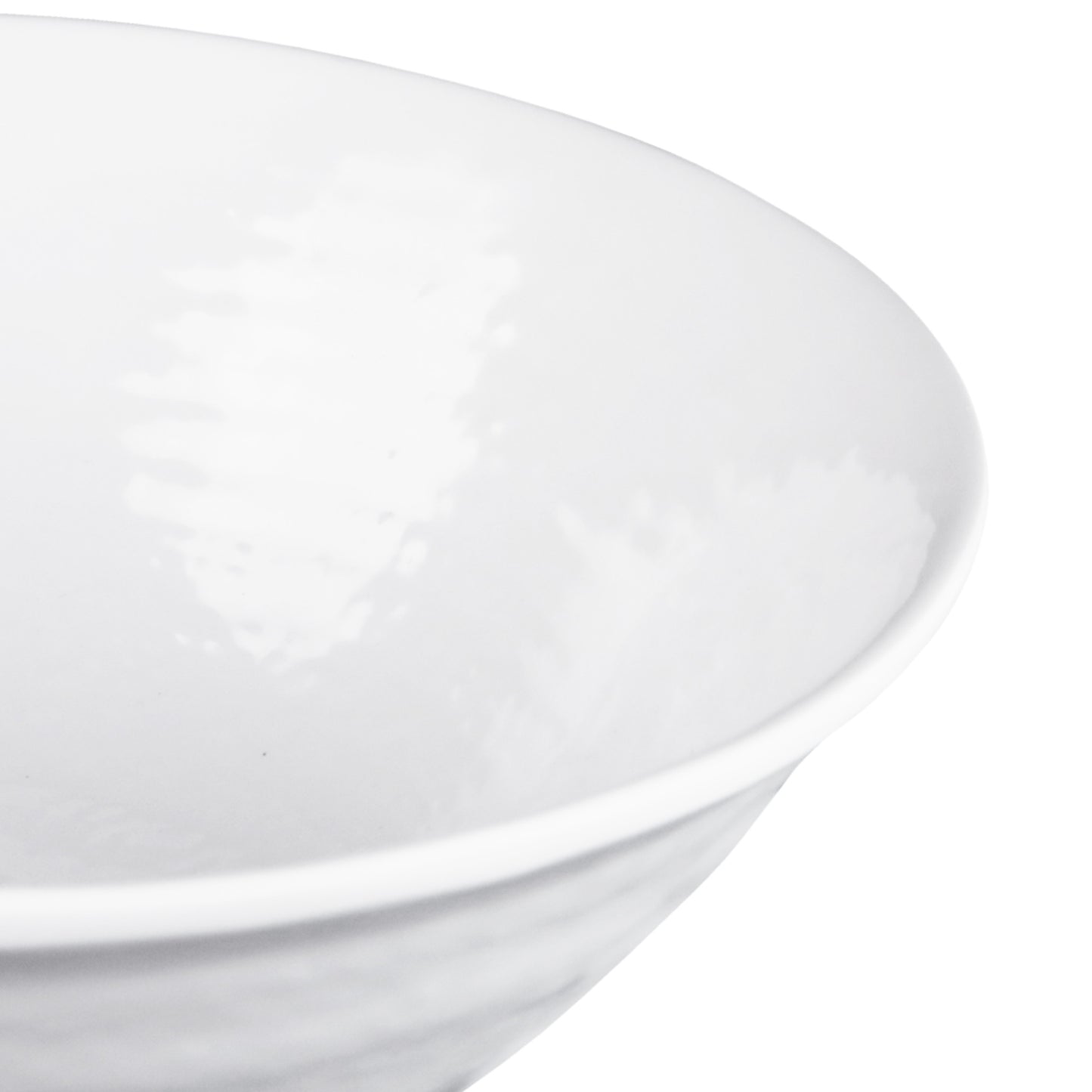 Melamine Bowl - White Matte Finish Outside/White Gloss Finish Inside