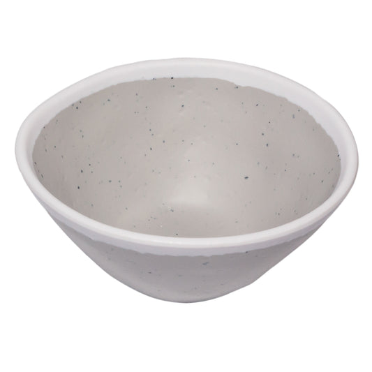 8 oz. Dove Gray, Melamine, Small Side Salad, Soup, Bouillon Bowl, (12 oz. rim-full), 5" Top Dia., 2" Deep, G.E.T. Pottery Market Glazed (12 Pack)