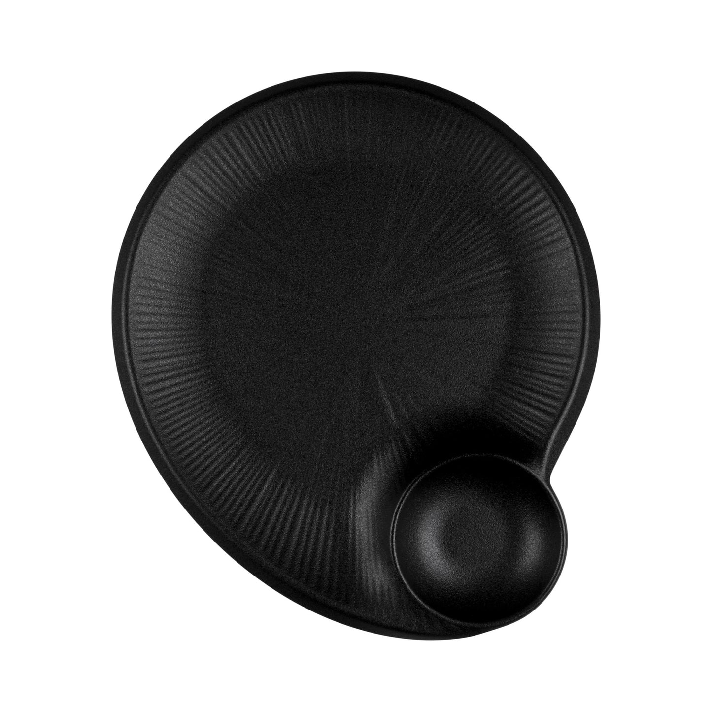 Melamine Square Chip & Dip Plate - Black