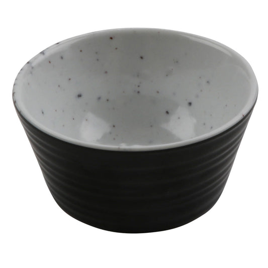 1.5 oz revolve stone natural/black melamine ramekin with organic texture, 2.44"L x 2.44"W x 1.19"H, GET, cheforward
