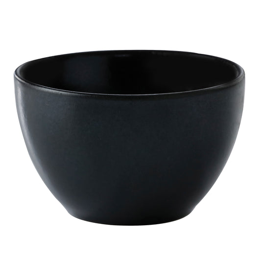 8.8 oz. Black Reactive Glaze Porcelain Bouillon Cup, 4" Dia., Corona Cosmos Pluto (12 Pack)