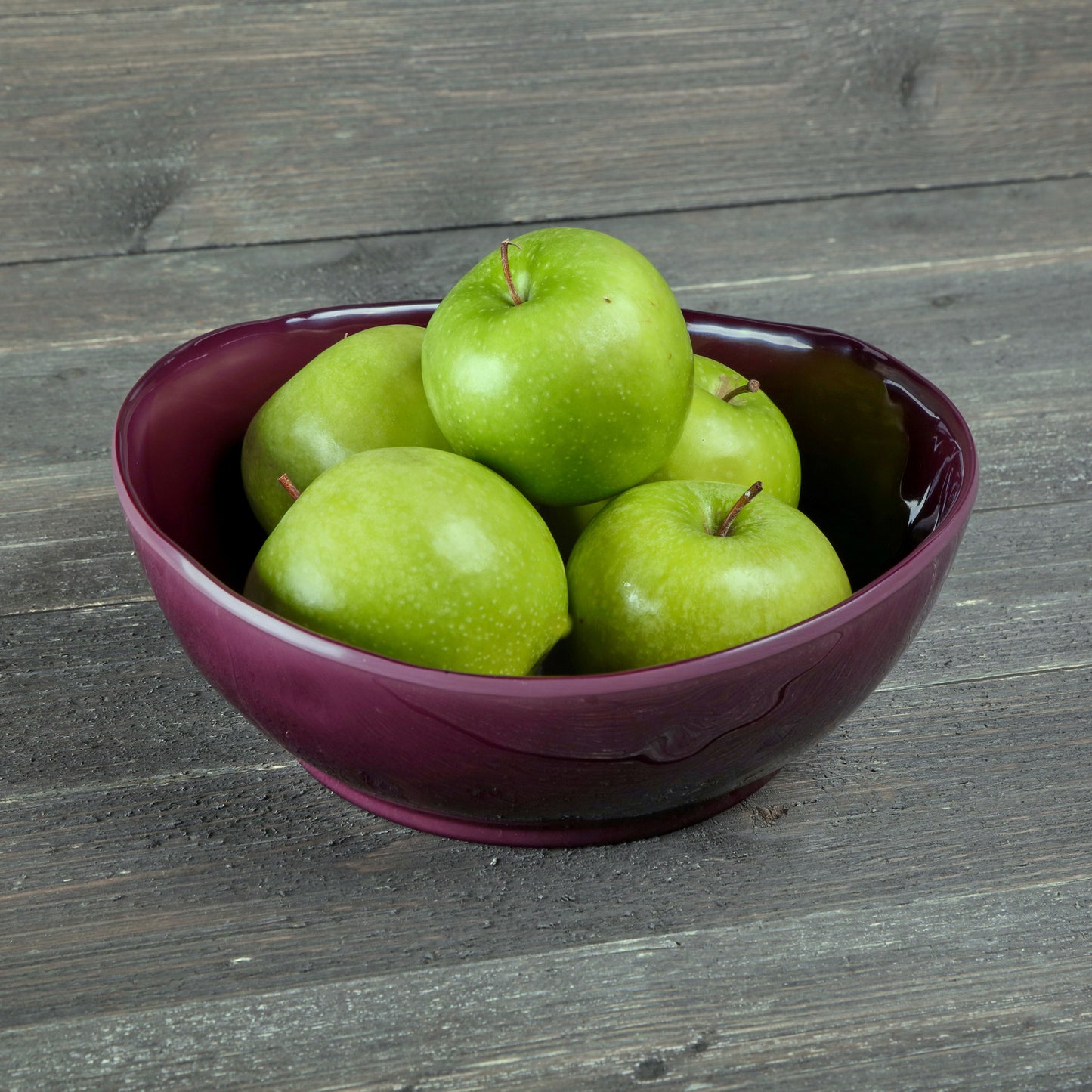 Melamine Irregular Round Bowl - Purple Glaze