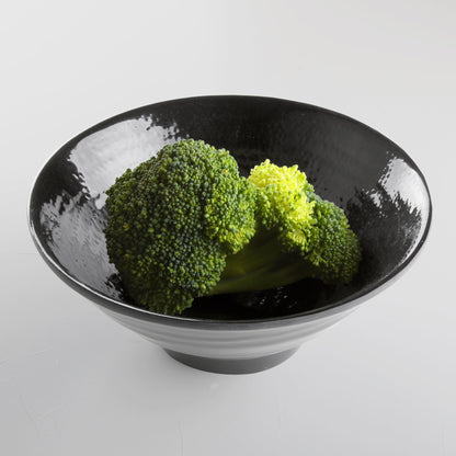 Melamine Bowl - Black Matte Finish Outside/Black Gloss Finish Inside