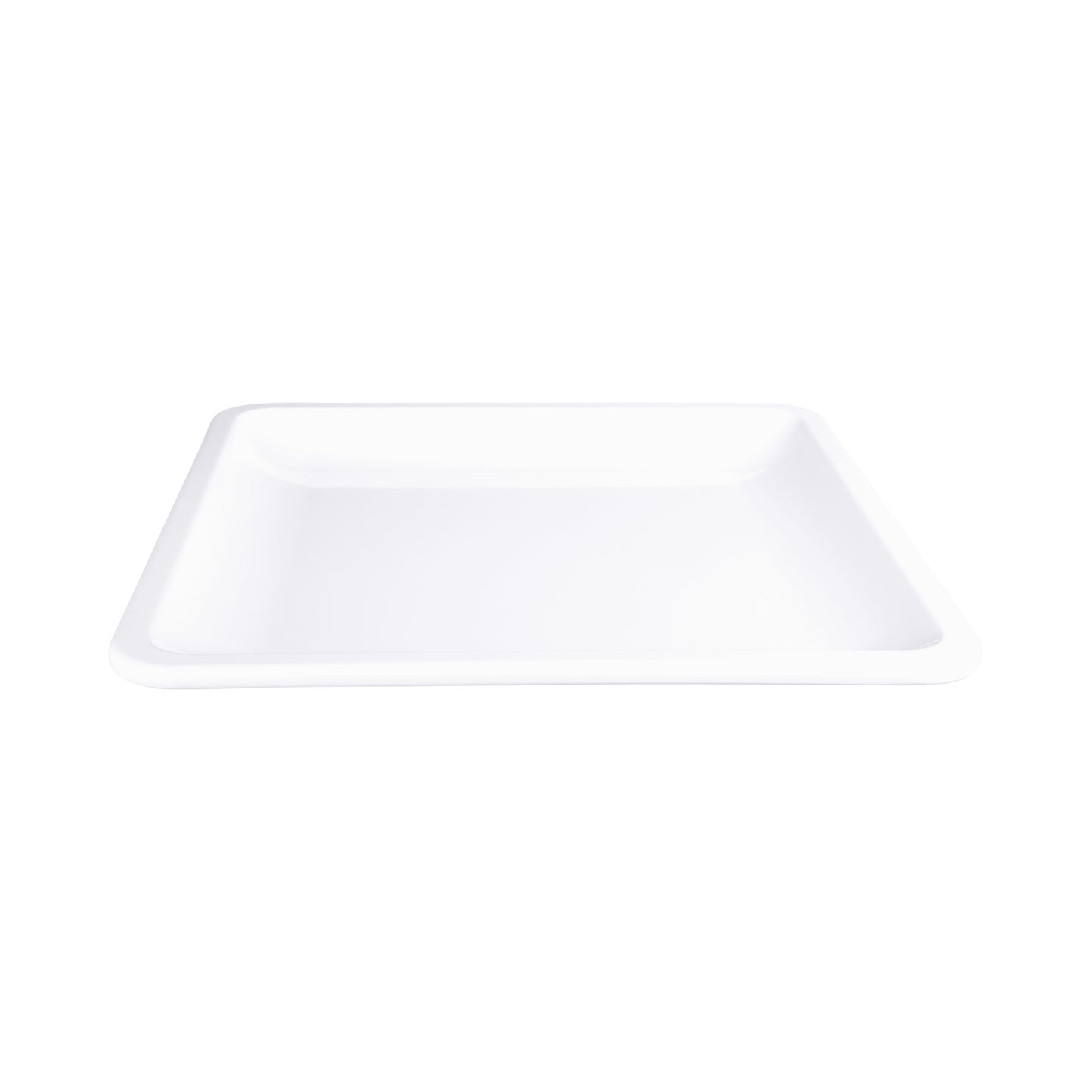 Melamine Square Coupe Platter - White