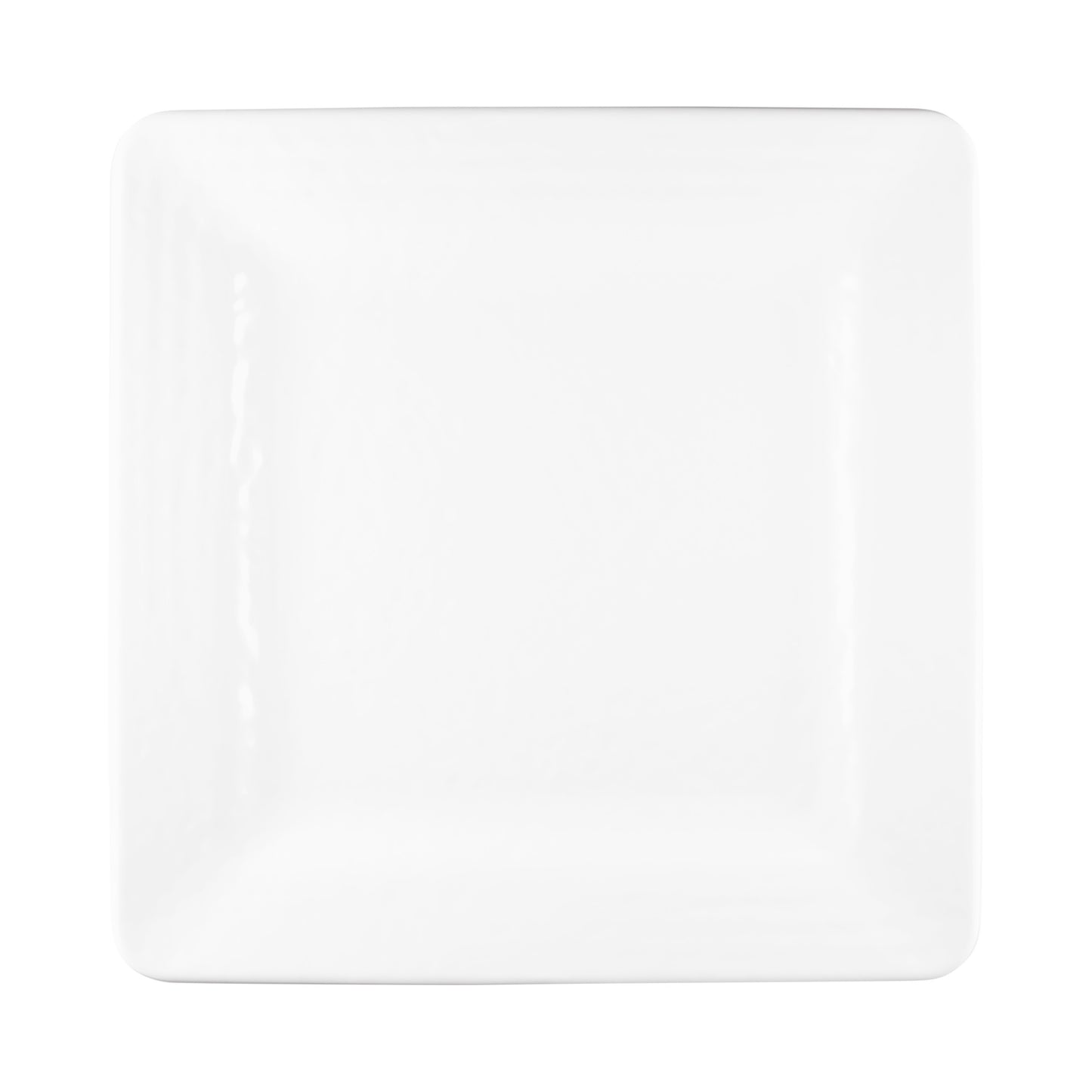 Melamine Square Pebble Plate - White