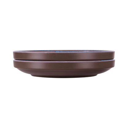 Melamine Round Coupe Plate - Stardust Blue