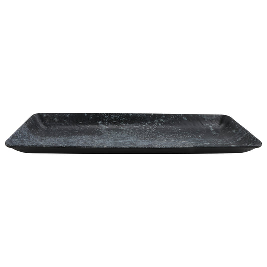 19.75" endure weathered pewter rectangular melamine tray, 19.75"L x 6.75"W, GET, cheforward