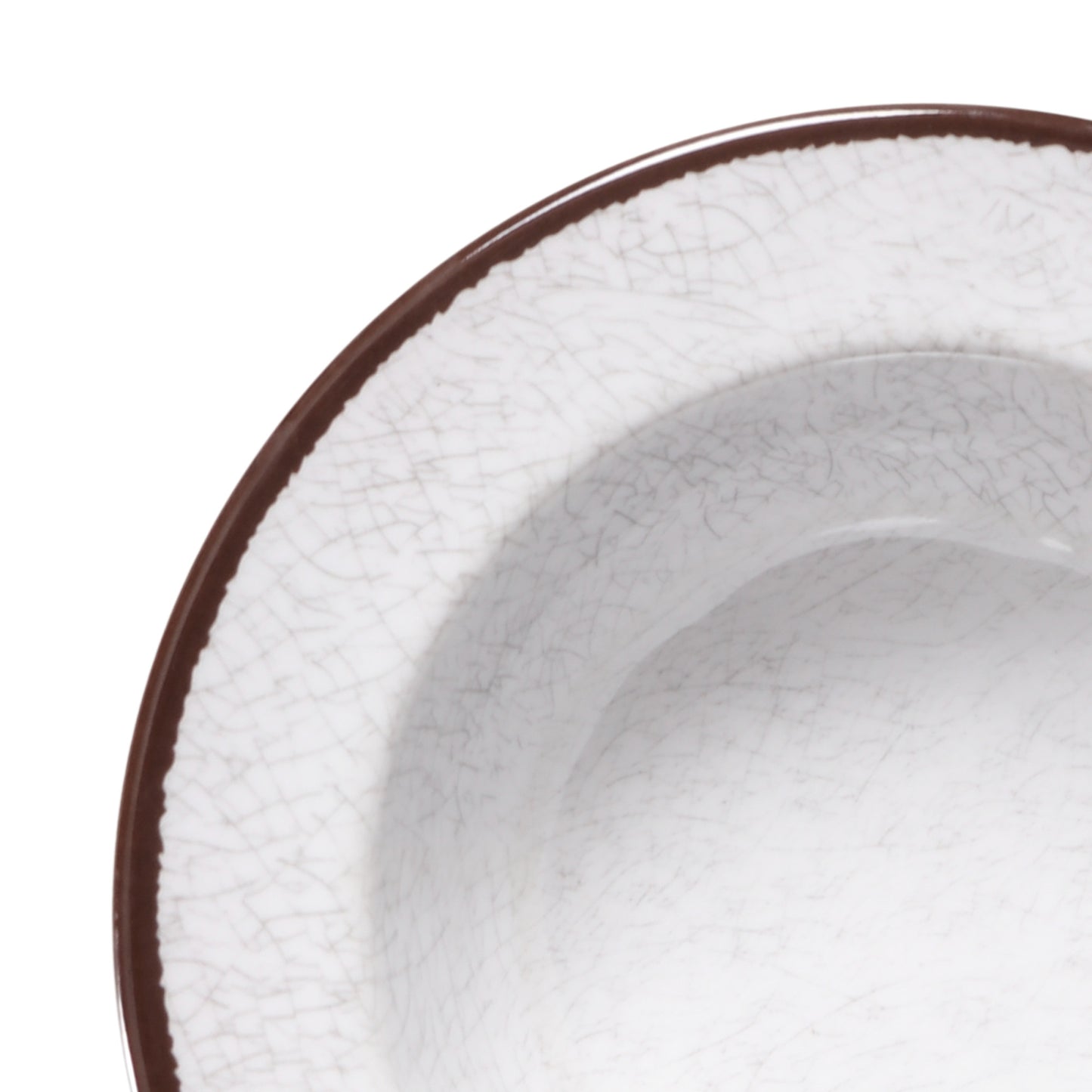 Melamine Round Crackle Bowl - White