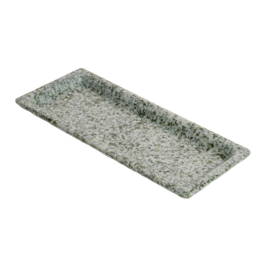 9.6" wonder terrazzo emerald rectangle melamine tray, 9.6"L x 6.8"W x .8"H, GET, cheforward