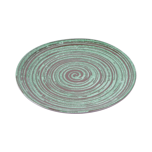 Melamine Round Plate - Stardust Green